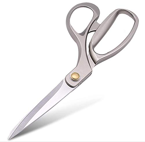Tailor Scissors Fabric Scissors Stainless Steel Silver Scissor Heavy Duty Tailor Fabric Scissors Ultra Sharp Shears for Tailor Dressmaker Craft Cutting Cloth Leather Canvas Denim Paper 8.5 Inch