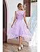 Meetjen Wedding Guest Dresses Semi Formal Lace Bridesmaid 2025 Hi Lo Fancy Graduation Cocktail Dress Summer Lavender XS