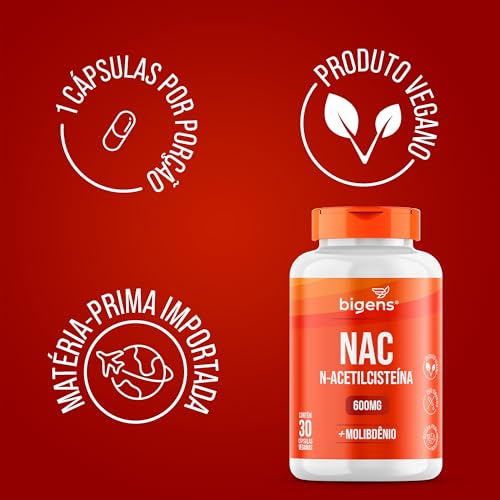 NAC N-acetilcisteína 600mg, 30 cápsulas veganas, Biogens