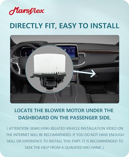 Marsflex Front Blower Motor 700237 for Ford 2009 2010 2011 2012 2013 2014 F150, 2009-2014 2015 2016 2017 Ford Expedition Lincoln Navigator, AC Heater Blower Motor Without Resistor