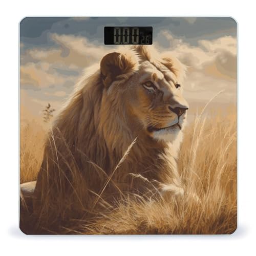 Báscula digital de baño con pantalla LCD grande miniatura 1