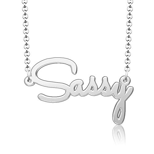 Personalized Stainless Steel Jewelry Inspirational Words Custom Name Necklace