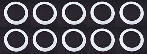 10 Pack-White Light Trim Ring Recessed Can 6