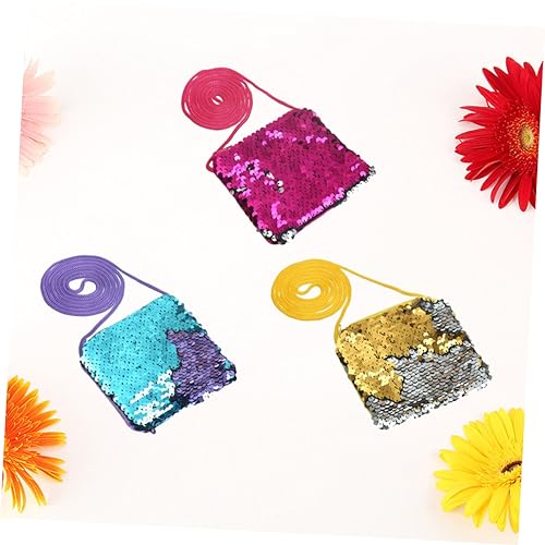 NOLITOY 3Pcs Sequins Coin Purse Cute Small Change Pouch for Fashionable Handbag Glittery Wallet for Boys and Selection3