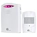 1byone Wireless Home Security Driveway Alarm, 1 Battery-operated Receiver and 1 PIR Motion Sensor Detector Weatherproof Patrol Infrared Alert System Kit