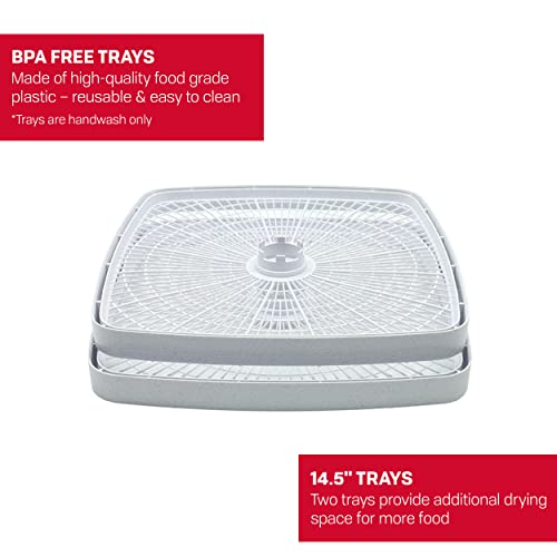 Nesco SQT-2, Add-a-Tray for Square Dehydrators FD-80 and FD80A, White, Set of 2