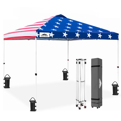 EAGLE PEAK Pop Up Canopy Tent with Wheeled Carry...