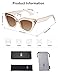 SOJOS Square Cat Eye Polarized Sunglasses for Women Retro Classic Vintage Trendy Cateye Shades Sunnies Gafas de sole SJ2235 Brown