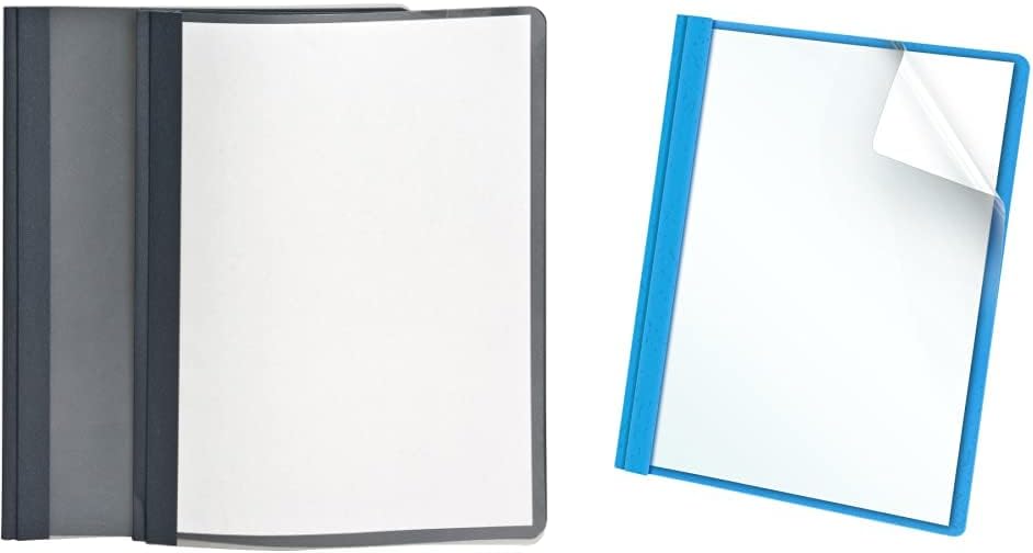 Oxford Clear Front Report Covers, Dark Blue, Letter Size