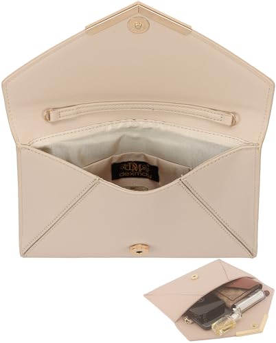 Dexmay Women Envelope Clutch Handbag Medium Saffiano Leather Foldover Clutch Purse - Image 7