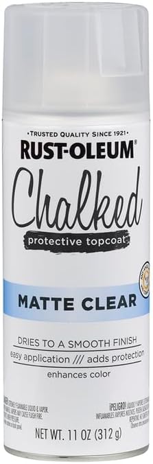 Miniatura 3 de Rust-Oleum 302599-6PK - Pintura a la tiza en aerosol ultra de 12 onzas (paquete de 6), color mate transparente