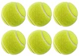 6X Tennisbälle für Tennis & Freizeit | Tennis-Ball gelb im Set für Anfänger & Erfahrene| Übungs-Ball Übungsbälle Trainingsbälle Bälle Tennis für Kinder & Erwachsene ideal für Outdoor Spiele