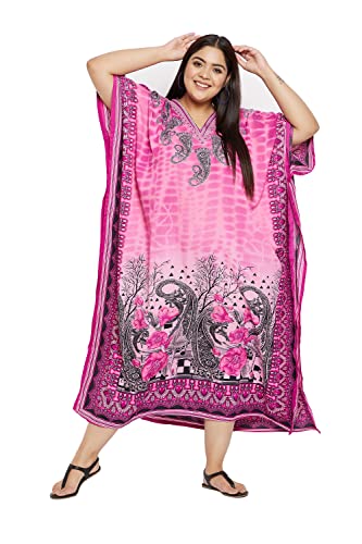 Image of Oussum Women Plus Size Kaftan Kimono Loose Maxi Summer Dresses for Women