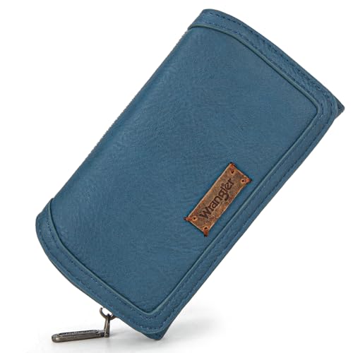 Montana WestxWrangler Wallet Women Minimalist Wristlet Wallet for Women RFID Blocking Clutch Purse Large Capacity Credit Card Holder Gifts for Women