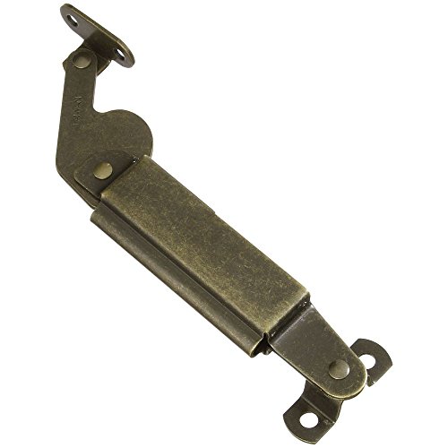 National Hardware N208-660 V1893L Left Spring Lid Support in Antique Brass