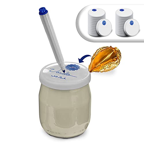 24 couvercles PVC universels hermétiques à dater pour pot de