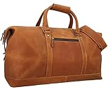 Gusti Reisetasche Leder - Ruben Reisegepäck Handgepäck 36 L Travel Bag Weekender Sporttasche Herren Braun