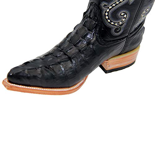 Western Shops Mens Crocodile Alligator Print Leather Cowboy Western Boots Snip Toe3