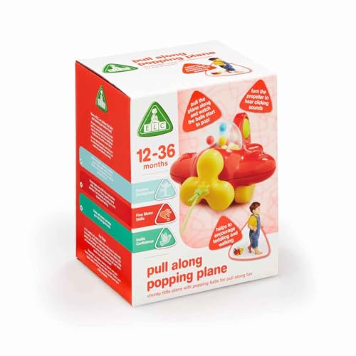 Image of Popping Plane by ELC - Helps Encourage toddling & Walking, develops fine Motor Skills, Ideal for Toddlers