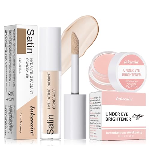 2 artículos Correcting Eye Brightener+corrector Ojeras,Corrector Maquillaje,Corrector de Ojeras,Precorrector Ojeras,Corrector Hidratante de Ojeras,Corrector de Color Debajo del ojo