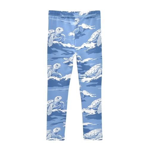 Ocean Sea Turtle Girls Leggings Soft Stretch Workout Yoga Dance Pants for Kids Casual Tights2
