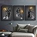 Produktbild OTURRI Neon Sports Players Wall Gemälde Pictures Deko Basketball Players Poster And Print Nordic Legend Canvas Painting Club Room Home Deko 50x70cmx3 Unframed