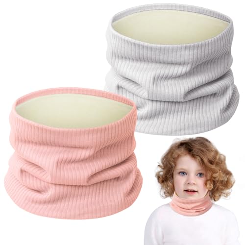 Kiiwah 2 Stück Loop Schals Kinder Baumwolle, Herbst Winter Schlauchschal,...