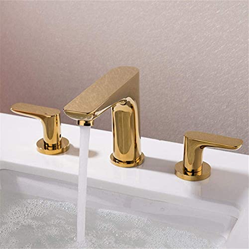 Robinet de cuisine haut de gamme or et chrome à double commande pour évier chic