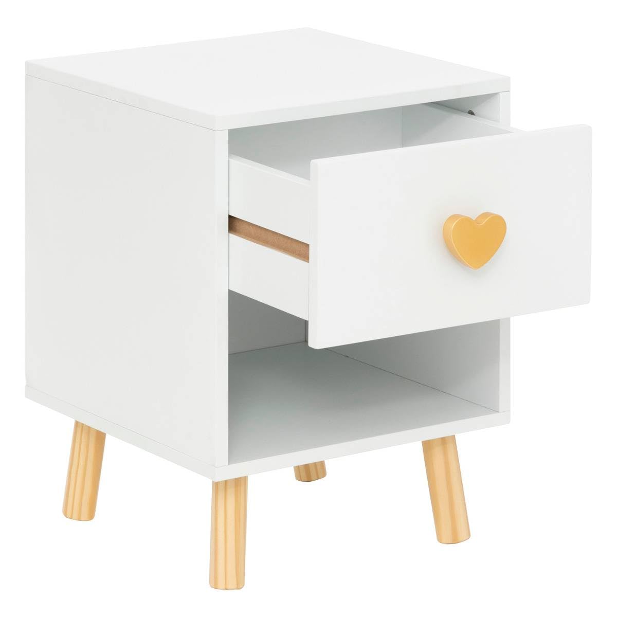 Atmosphera - Kinder nachttisch Amour weiß h40cm
