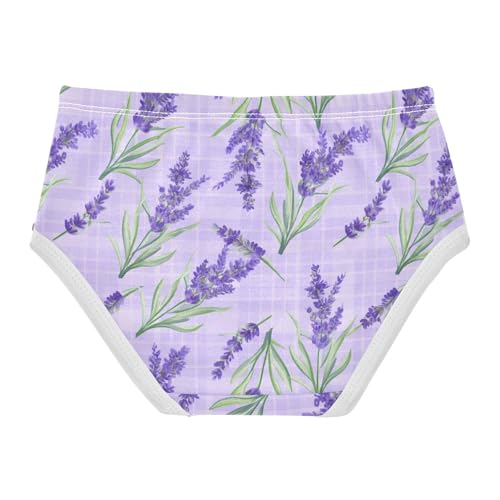 Joisal Animals Girls Underwear Toddlers 2t Cotton Girl Panties Cute Watercolor Lavender Plaid Light Purple Kids Briefs Undies2