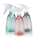 Maxentico 3 Pezzi Spruzzino Nebulizzatore 500 ml, Riempibile Spray Bottle, Trasparente Plastica Grilletto Spruzzatore, Vaporizzatore Acqua, Spruzzini Vuoti per Piante, Giardino, Capelli, Pulizia