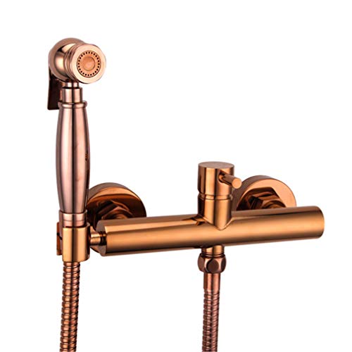 Shattaf bidet portable mélangeur eau chaude et froide or rose LWX