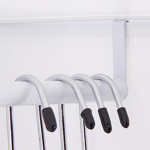 Armario modular con 14 compartimentos y barras de plástico blanco 180x145 7