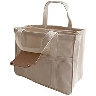 Fashionable and versatile: The stylish solid color design of the large canvas tote bag makes it suitable for various occasions and can be easily matched with different outfits. You can safely carry it to the office, travel or class, etc. Multiple com...