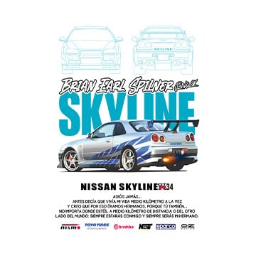Image of BLINKART Nissan SkylineCar Posters Sticker Gift Items for Boys Room Wall Decor || Comes with Double-Sided Tape|| Decoration Bedroom Living Room Office Studio Decor | 12x18 In (A3) - CAR-269