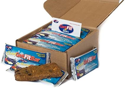 GetFit Bar Blueberry, Cherry, Cashew & Vanilla Paleo Friendly Custom Whole Food Nutritional Energy Snack Bar - Chewy Recipe!