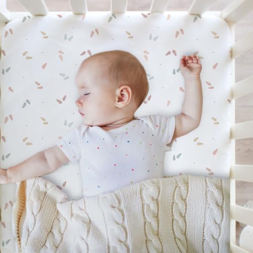 Image of Little Grape Land 3PK Baby Crib Sheets for Girls, Enchanted Animal Friends | Baby Toddler Sheets Fitted for Boys Girls,Fits Standard 28''x52'' Crib, Soft Breathable and Machine Washable