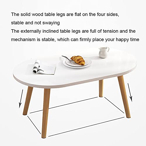 Table Basse Ovale Japonaise au design épuré et finitions Couleur C