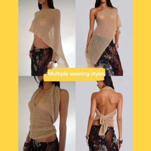 Women Summer Sheer Blouse Top Sheer Shrug Pullover Knit Mesh Poncho Bolero Off Shoulder Cover Up Tops sheer poncho4
