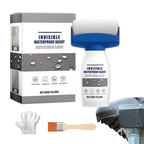 Pegamento impermeable invisible, pegamento transparente resistente al agua, sellador aislante impermeable, a prueba de fugas, rodillo de revestimiento a base de agua, guantes en