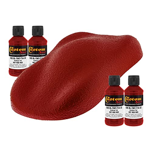 Image of Custom Coat 3 Ounce, Hot Rod Red, Bed Liner Tint Concentrate, 4 Pack