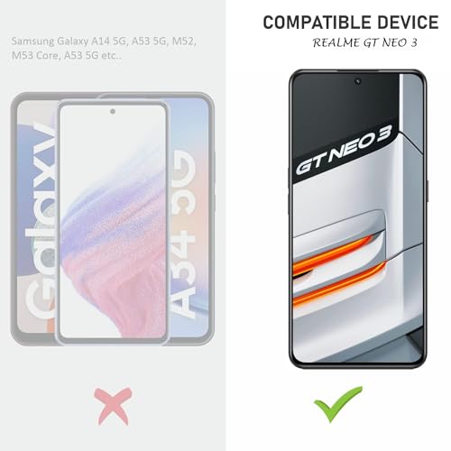 Image of HEYANSH CREATION Tempered Glass Screen Protector Compatible for Realme GT Neo 3 with Screen Guard Edge to Edge Coverage and Easy Installation Kit, Pack of 1 (Realme GT Neo 3)