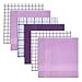 Produktbild Herren-Taschentücher, kariert, gefärbt, Blau oder Violett, mit Satin-Streifen, 100 % Baumwolle, 40 x 40 cm, 6 Stück, violett, Einheitsgröße