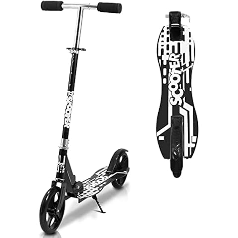 Cecaylie Cityroller Scooter mit Big Wheel Räder, klappbar Kickroller, höhenverstellbar Tretroller für Kinder und Erwachsene Cover