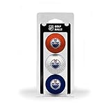 Team Golf NHL Edmonton Oilers 3 Golf Ball Pack Regulation Size Golf Balls, 3 Pack, Full Color Durable Team Imprint