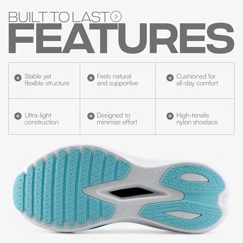 Swift Running Celer Women’s Lightweight Running Shoes – Comfortable Pink and Light Blue for Daily Walks, Work, Easy Runs & Long Hours4