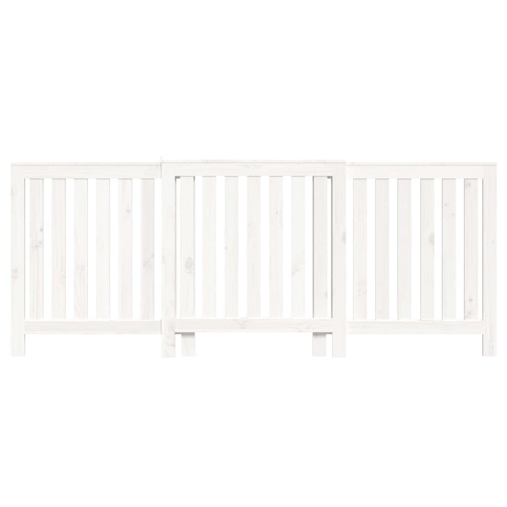 vidaXL Cache-radiateur Armoire de Radiateur Couverture de Chauffage Salon Salle de Séjour Intérieur Blanc 210x21x85 cm Bois Massif de Pin