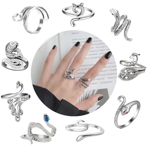 9 Pcs Crochet Ring - Adjustable Crochet Tension Ring Finger Yarn Guide Knitting Tension Rings for Crocheting Companion Ring for Women