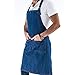 Delantal Profesional de Mezclilla con Bolsillos para Hombres y Mujeres. Delantal Unitalla...