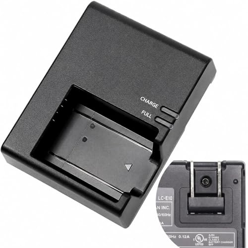 LP-E10 LC-E10C Quick Wall Battery Charger Compatible with Canon: EOS Rebel T7 T6 T5 T3 T100 4000D 3000D 2000D 1300D 1200D 1100D 4000D DSLR Digital Cameras & More(NOT for T3i T5i T6i T6s T7i)